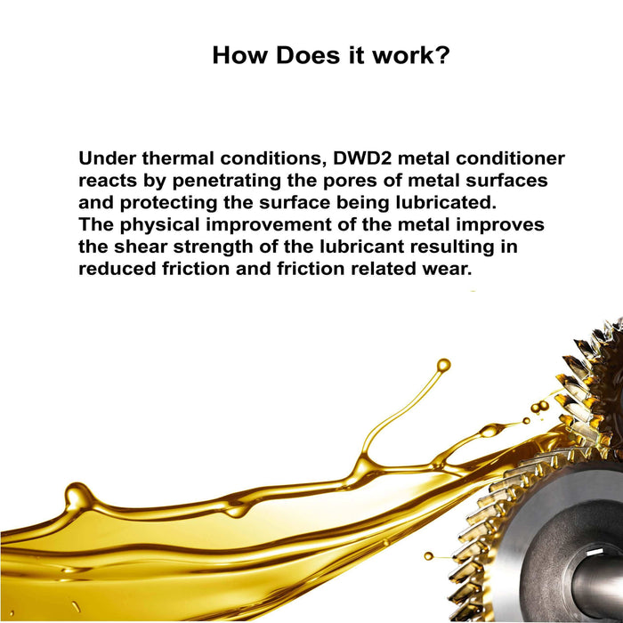  DWD2 Clean Metal works by penetrating the microscopic pores of metal surfaces and protecting the surface being lubricated