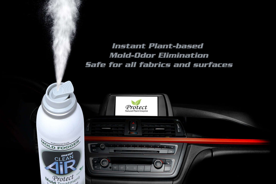 DWD2 Protect Automotive Fogger - Instant Plant-Based Mold-Odor Elimination Safe for all Surfaces and Fabrics